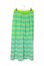 Green Striped Skirt with Neon Waistband