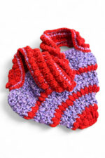 Crochet Mini Bag in Red and Purple