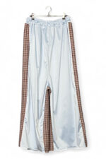 Checked Pants in Beige and Red Deadstock Fabric