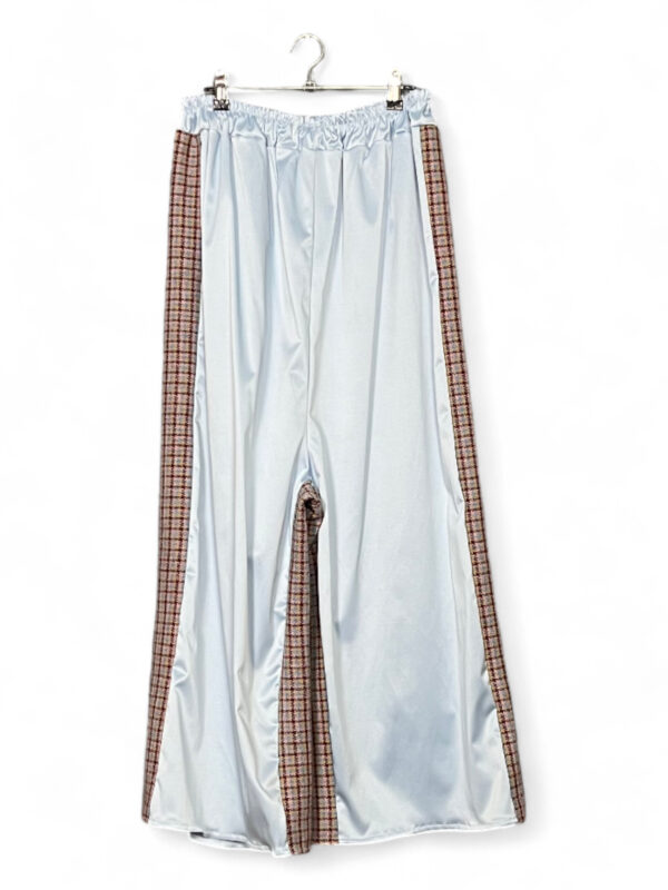 Checked Pants in Beige and Red Deadstock Fabric