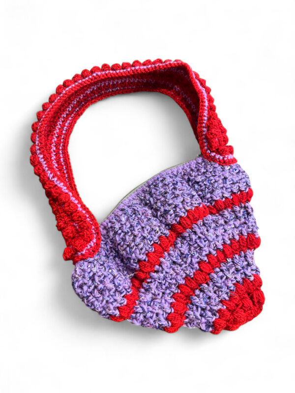 Crochet Mini Bag in Red and Purple