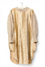 Fantasy Fur Dress in Soft Beige Tones