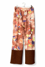 Floral Pants in Brown with Wool Cuffs
