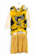 Upcycled Hockey Dress with Yellow Tulle and Number 89