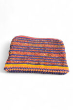 Crochet Pouch in Red Orange and Purple
