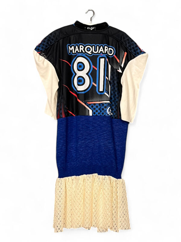 Upcycled Sports Jersey Dress Black Panthers