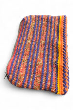 Crochet Pouch in Red Orange and Purple