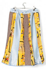 Checked Pants in Beige and Red Deadstock Fabric