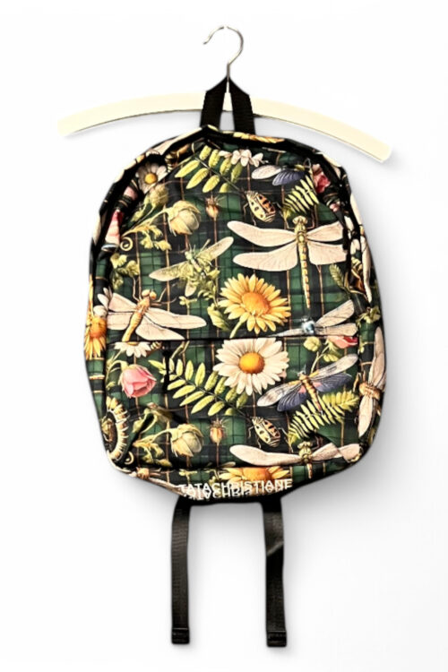 Backpack with Dragonfly and Daisy Print