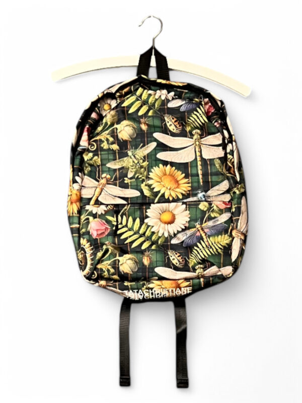 Backpack with Dragonfly and Daisy Print