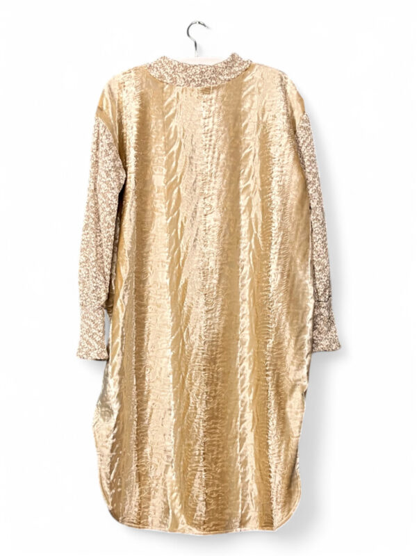 Fantasy Fur Dress in Soft Beige Tones