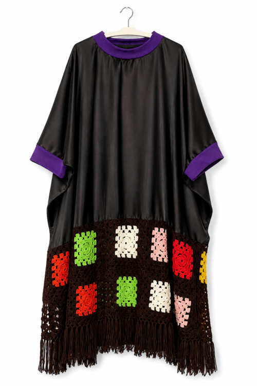 Cotton Satin and Granny Square