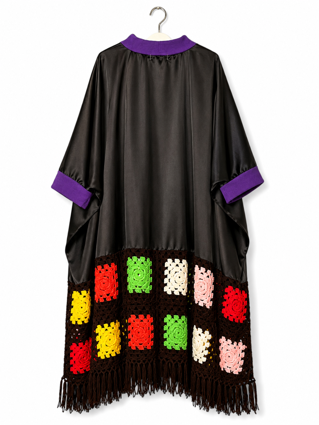 Cotton Satin and Granny Square Cotton Satin and Granny Square
