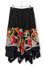 Silk Skirt in Polka Dots and Nautical Print Silk Skirt in Polka Dots and Nautical Print
