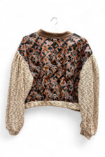 Deadstock Floral Top in Brown and Beige