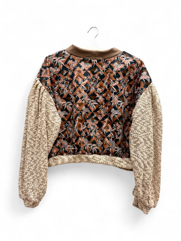 Deadstock Floral Top in Brown and Beige