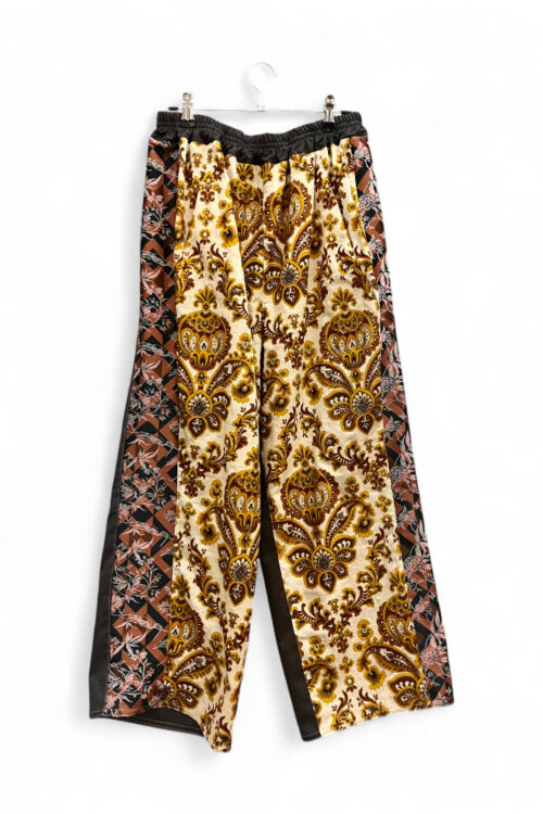 Wide Pants in Vintage Baroque and Dark Panels