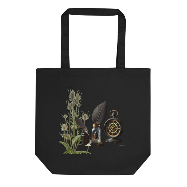 Eco Botanical Print Tote Bag Black or Cream