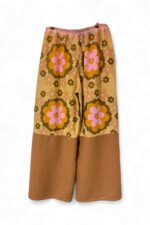 Retro Floral Pants in Pink and Brown