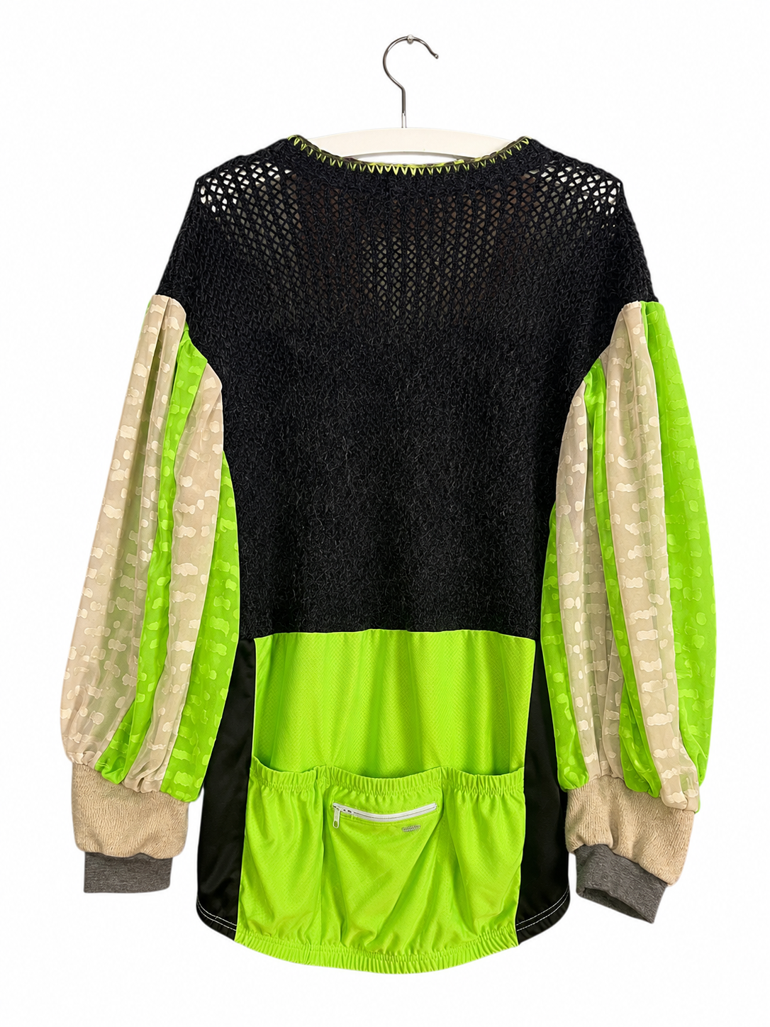 Argyle Knit and Neon Green Sports Top Argyle Knit and Neon Green Sports Top