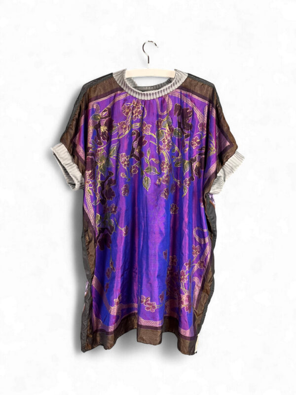 Reversible Top with Violet Vintage Foulards Reversible Top with Violet Vintage Foulards