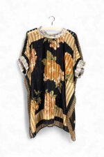 Reversible Top with Floral and Dot Vintage Foulards Reversible Top with Floral and Dot Vintage Foulards