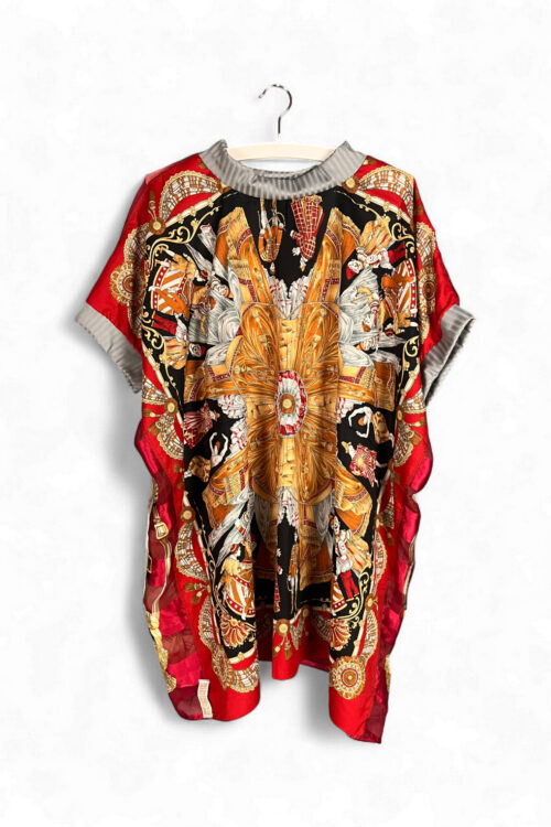 Reversible Top with Circus Vintage Foulards Reversible Top with Circus Vintage Foulards