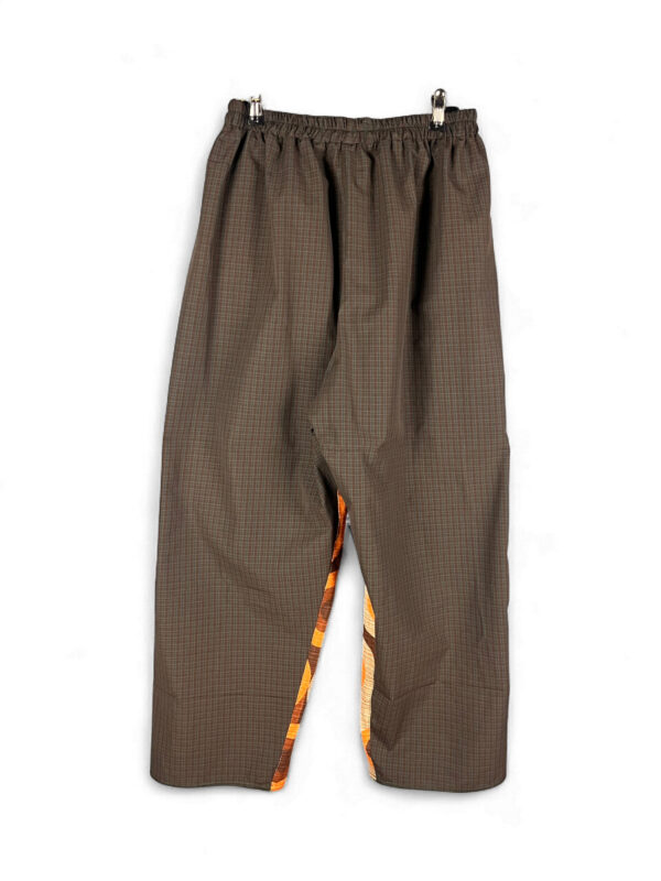 Upcycled Retro Circle Pants in Orange and Brown
