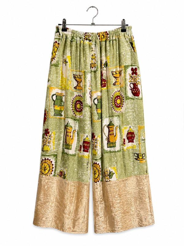 Green Vintage Print Pants Green Vintage Print Pants