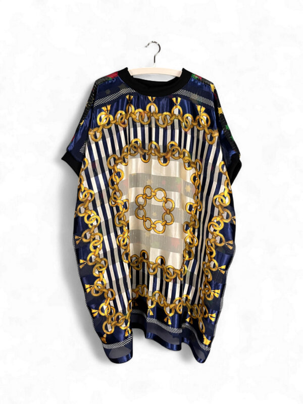 Reversible Top with Star and Chain Vintage Foulards