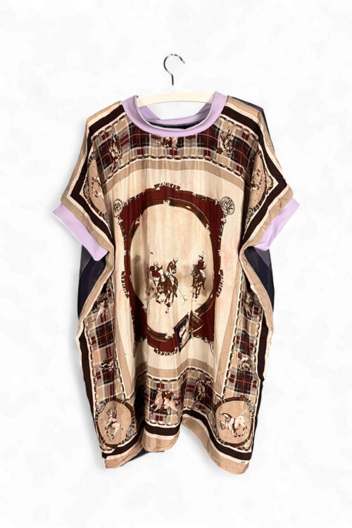 Reversible Top with Horse and Chain Vintage Foulards Reversible Top with Horse and Chain Vintage Foulards