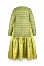 Upcycled Quilted Coat Dress in Pistachio and Lemon Upcycled Quilted Coat Dress in Pistachio and Lemon