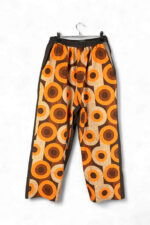 Upcycled Retro Circle Pants in Orange and Brown