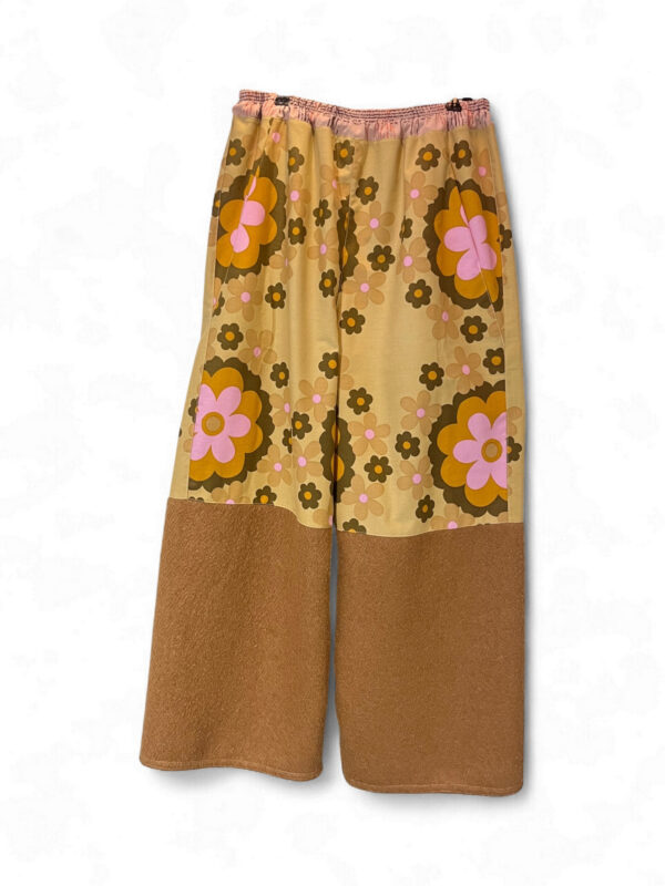 Retro Floral Pants in Pink and Brown