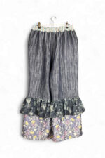 Patchwork Pants in Grey and Floral Layers