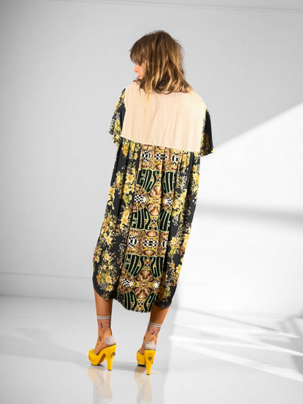 Floral Graphic Collage Dress