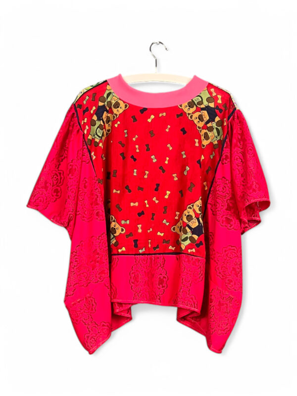 Floral Patchwork Orange Bloom Top Floral Patchwork Orange Bloom Top