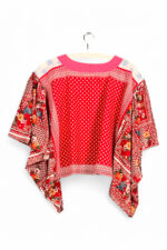 Floral Patchwork Orange Bloom Top Floral Patchwork Orange Bloom Top