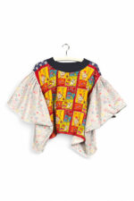 Floral Patchwork Orange Bloom Top Floral Patchwork Orange Bloom Top