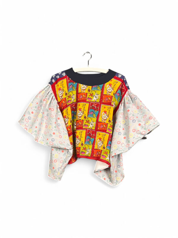 Floral Patchwork Orange Bloom Top Floral Patchwork Orange Bloom Top