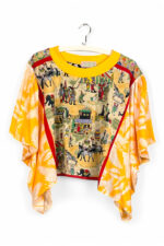 Floral Patchwork Orange Bloom Top Floral Patchwork Orange Bloom Top