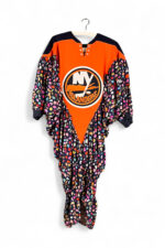 Upcycled Islanders Sports Dress Orange Navy Upcycled Islanders Sports Dress Orange Navy