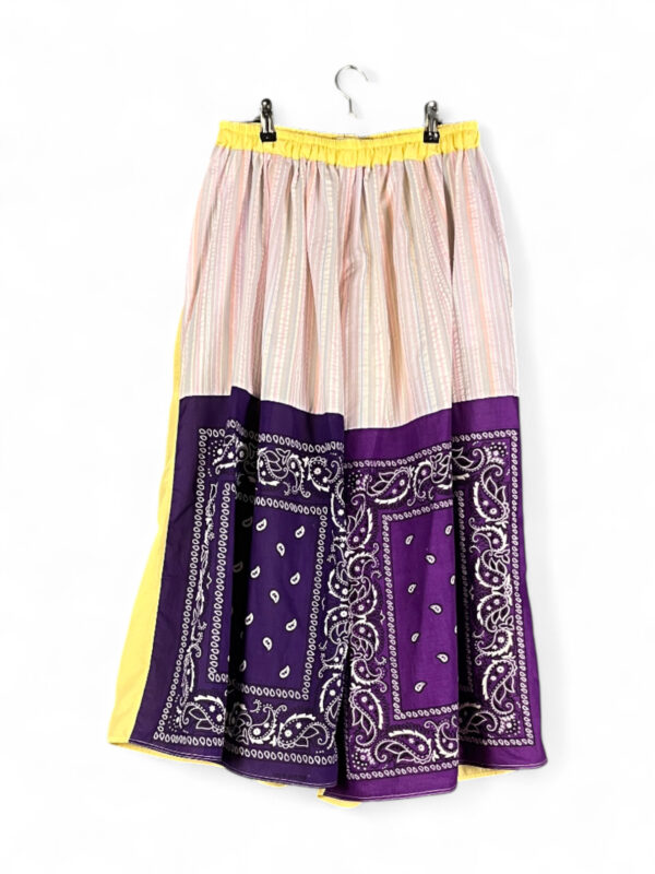 Purple Yellow Bandana Pants Creative Patchwork Purple Yellow Bandana Pants Creative Patchwork