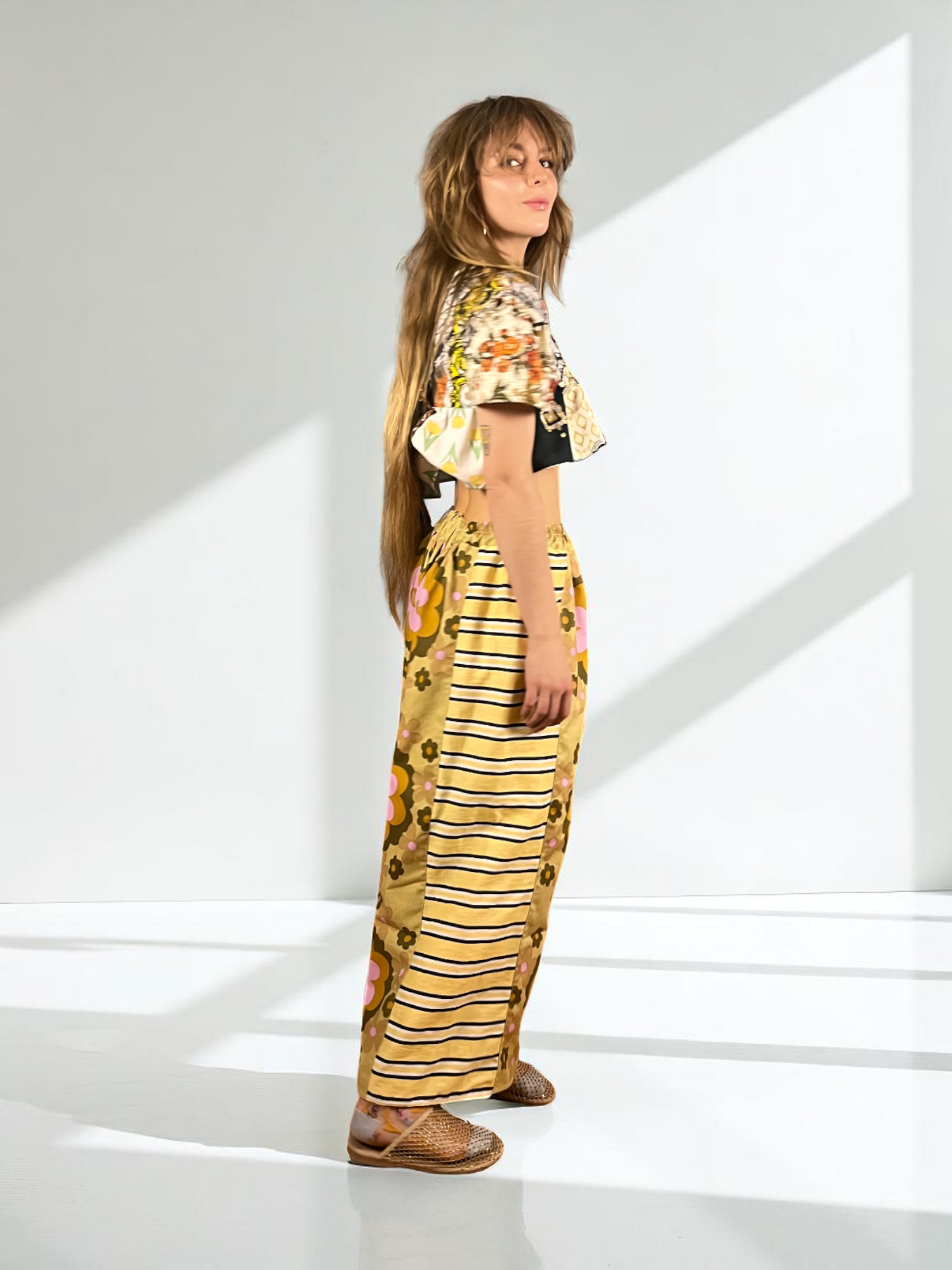 Lips Print Maxi Skirt Red Pink Lips Print Maxi Skirt Red Pink