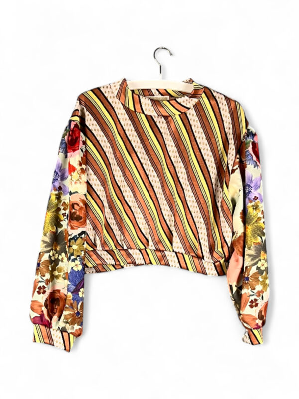 Striped Floral Deadstock Top Striped Floral Deadstock Top