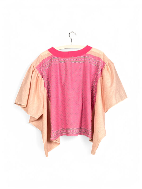 Floral Patchwork Orange Bloom Top Floral Patchwork Orange Bloom Top