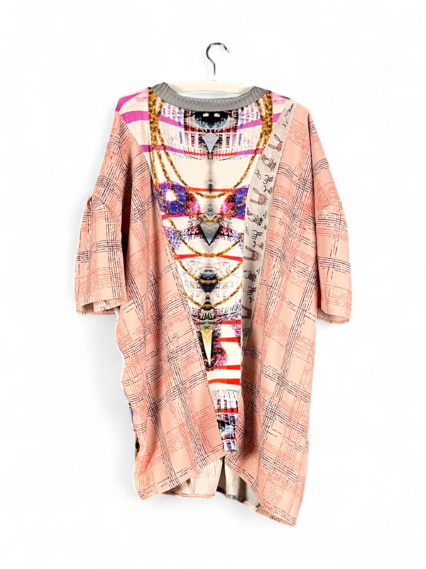 Asymmetric Printed Dress in Soft Pink Mosaic Asymmetric Printed Dress in Soft Pink Mosaic