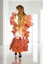 Floral Patchwork Dress Blue Bandana Front Floral Patchwork Dress Blue Bandana Front