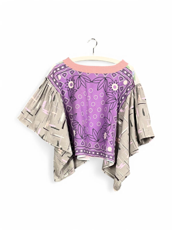 Floral Patchwork Orange Bloom Top Floral Patchwork Orange Bloom Top