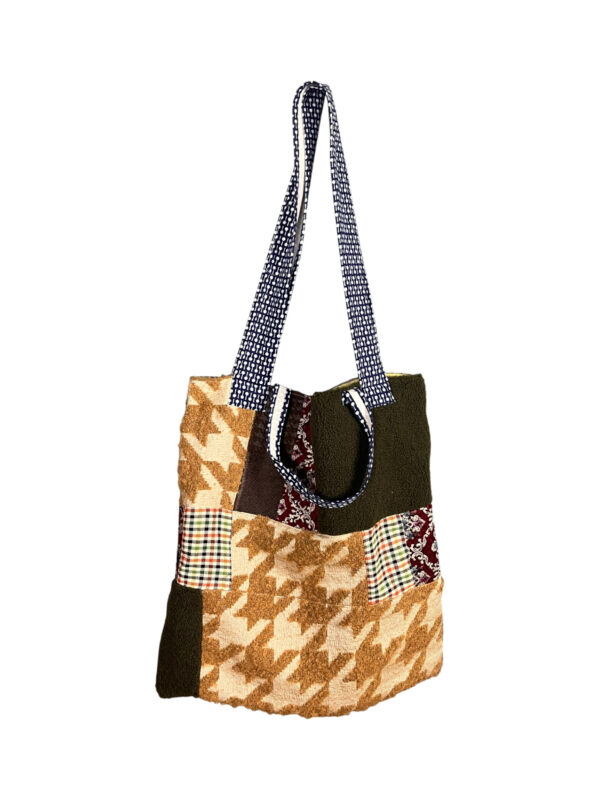 Upcycled Tote Bag Folk Red Embroidery Upcycled Tote Bag Folk Red Embroidery